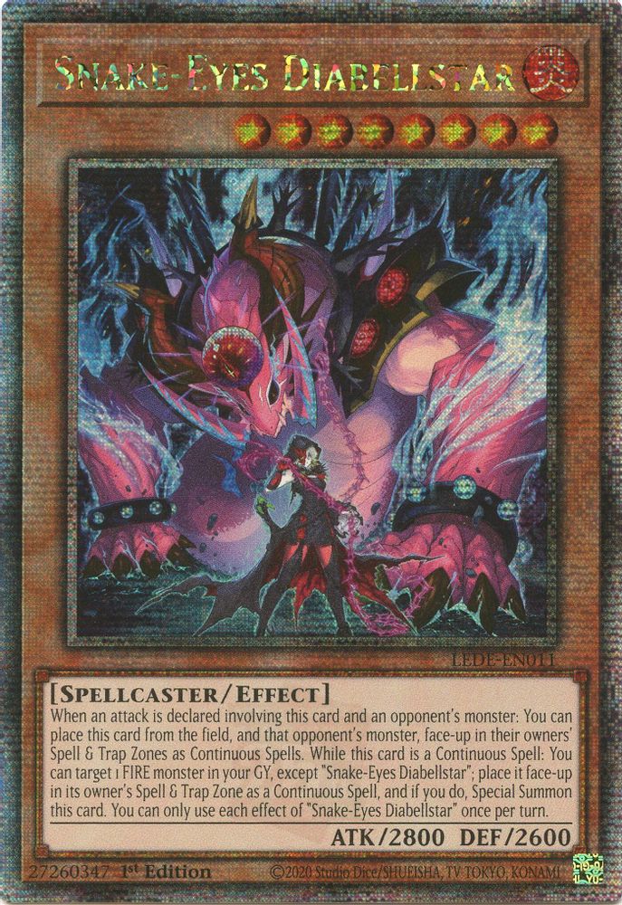 Diabellstar aux yeux de serpent [LEDE-EN011] Secret du quart de siècle Rare 
