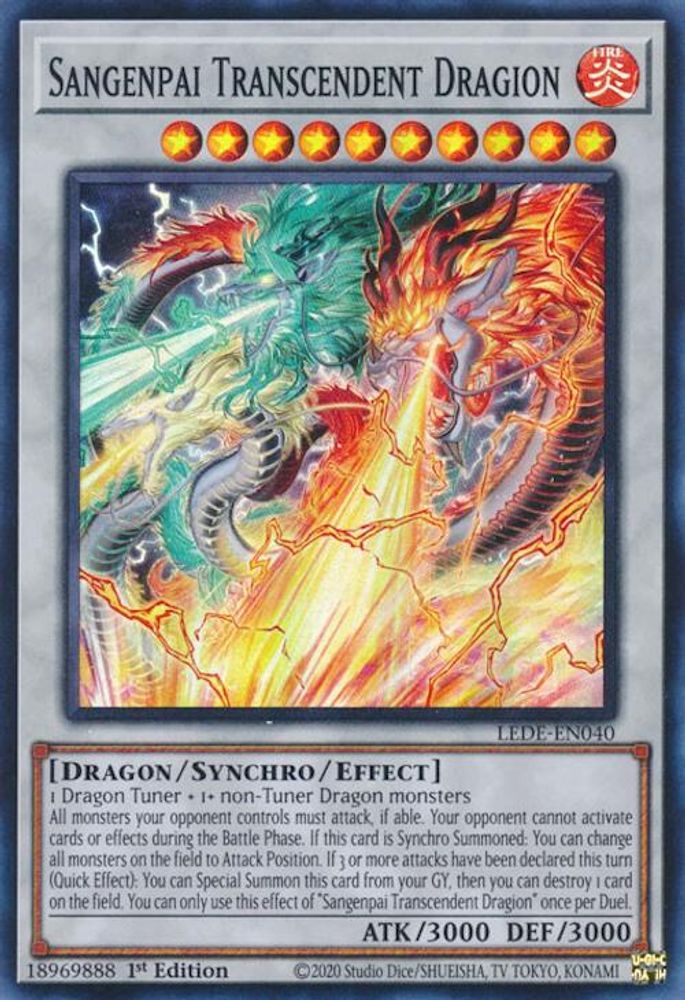 Sangenpai Transcendent Dragion (LEDE-EN040) - Super Rare