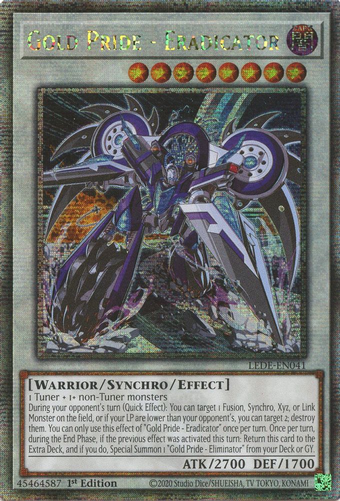 Gold Pride - Eradicator (Quarter Century Secret Rare) (LEDE-EN041) - Quarter Century Secret Rare
