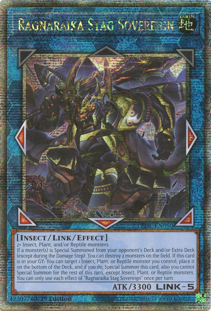 Ragnaraika Stag Sovereign (Quarter Century Secret Rare) (LEDE-EN050) - Quarter Century Secret Rare