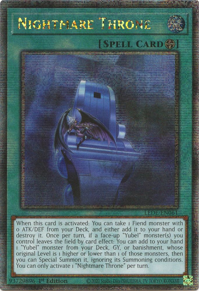 Nightmare Throne (Quarter Century Secret Rare) (LEDE-EN061) - Quarter Century Secret Rare