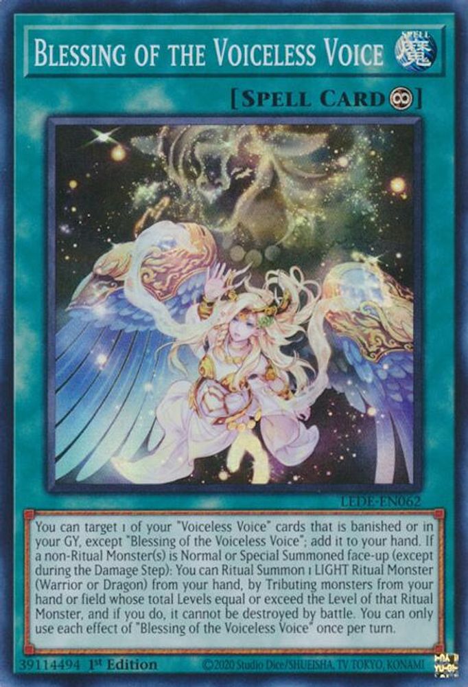 Blessing of the Voiceless Voice (LEDE-EN062) - Super Rare