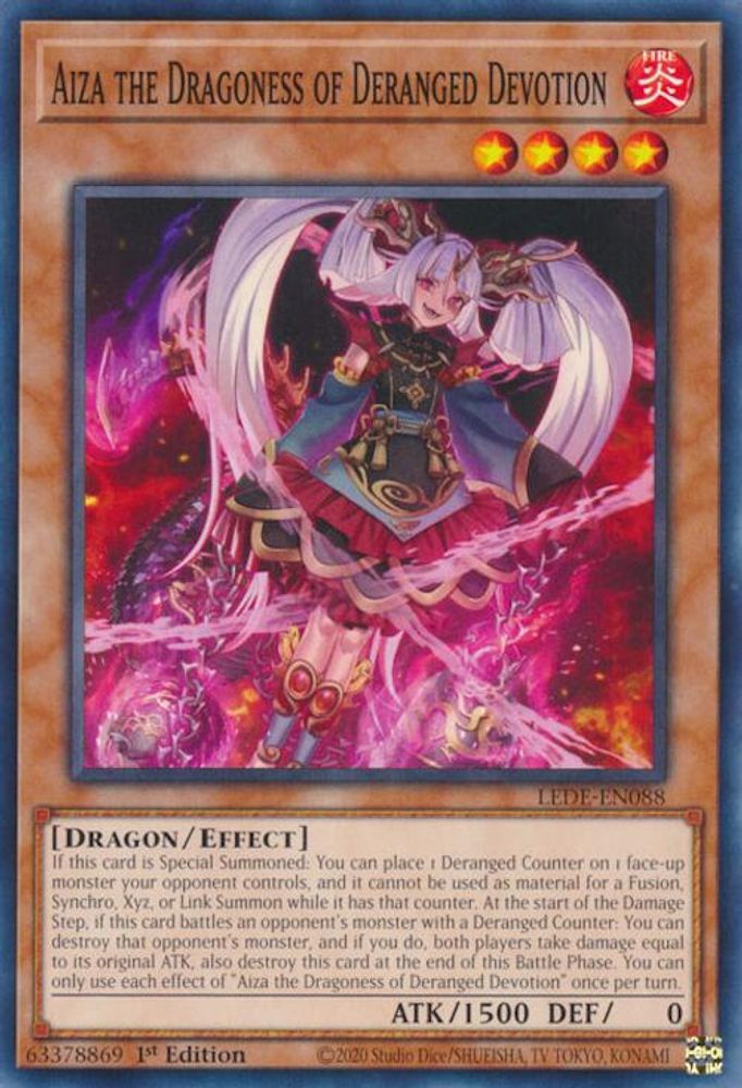 Aiza the Dragoness of Deranged Devotion (LEDE-EN088) - Common