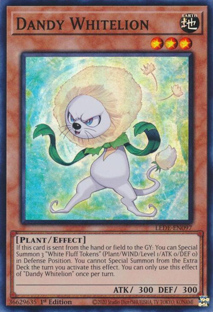 Dandy Whitelion [LEDE-EN097] Super Rare 