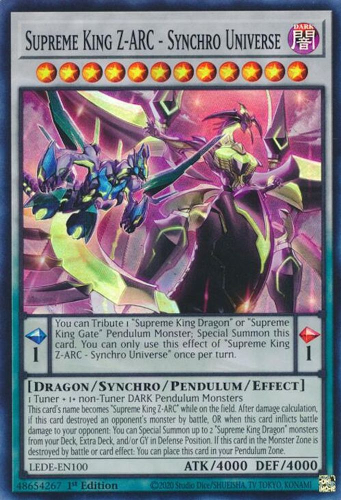 Supreme King Z-ARC - Synchro Universe (LEDE-EN100) - Super Rare
