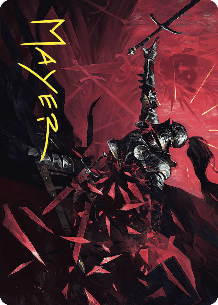 Carte artistique Shatter the Oath (signature estampillée or) [Série artistique Wilds of Eldraine] 