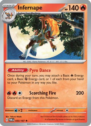Infernape 033/167  - Holofoil - Rare