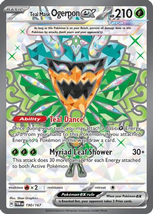 Teal Mask Ogerpon ex 190/167  - Holofoil - Ultra Rare