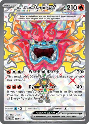 Hearthflame Mask Ogerpon ex 192/167  - Holofoil - Ultra Rare