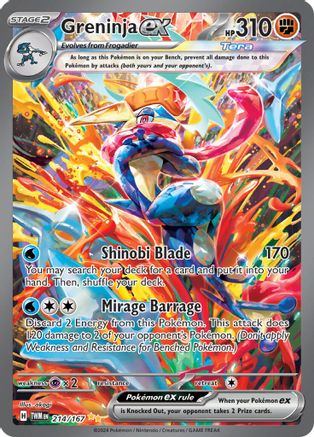 Greninja ex 214/167  - Holofoil - Special Illustration Rare