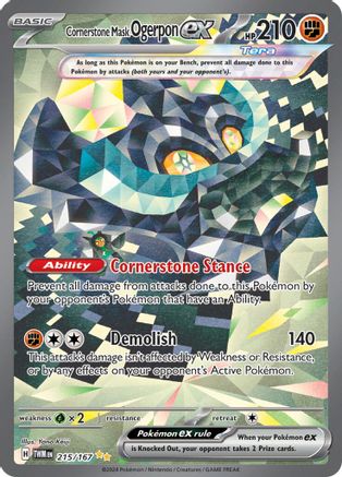 Cornerstone Mask Ogerpon ex 215/167  - Holofoil - Special Illustration Rare