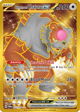 Bloodmoon Ursaluna ex 222/167  - Holofoil - Hyper Rare
