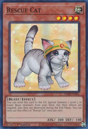 Rescue Cat (Alternate Art) [RA02-EN001] Super Rare