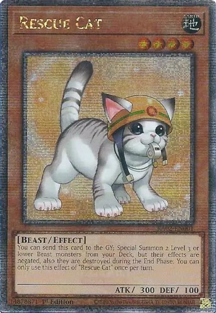 Chat de sauvetage (art alternatif) (Quarter Century Secret Rare) [RA02-EN001] Quarter Century Secret Rare 