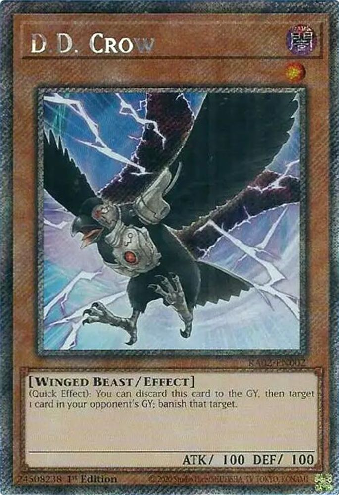 D.D. Crow (Platinum Secret Rare) (RA02-EN002) - Platinum Secret Rare