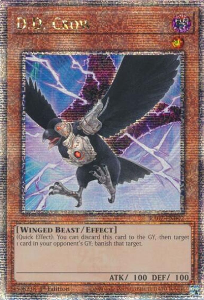 D.D. Crow (Quarter Century Secret Rare) (RA02-EN002) - Quarter Century Secret Rare