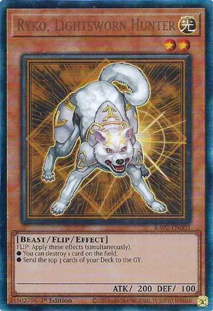 Ryko, Lightsworn Hunter (PUR) (RA02-EN003) - Prismatic Ultimate Rare