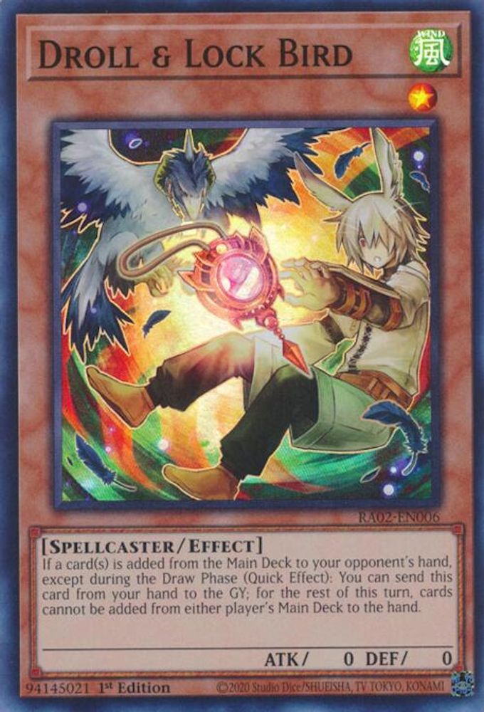 Droll &amp; Lock Bird (Art alternatif) [RA02-EN006] Super Rare 