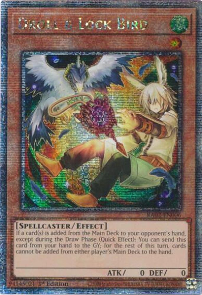 Droll &amp; Lock Bird (Art alternatif) (Quart de siècle secret rare) [RA02-EN006] Quart de siècle secret rare 