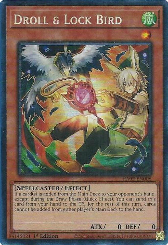 Droll & Lock Bird (Alternate Art) (PCR) (RA02-EN006) - Prismatic Collector's Rare