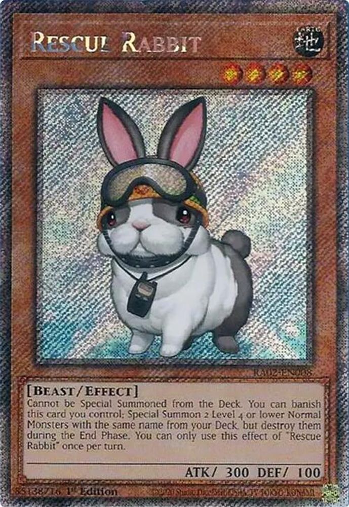 Lapin de sauvetage (Platinum Secret Rare) [RA02-EN008] Platinum Secret Rare 