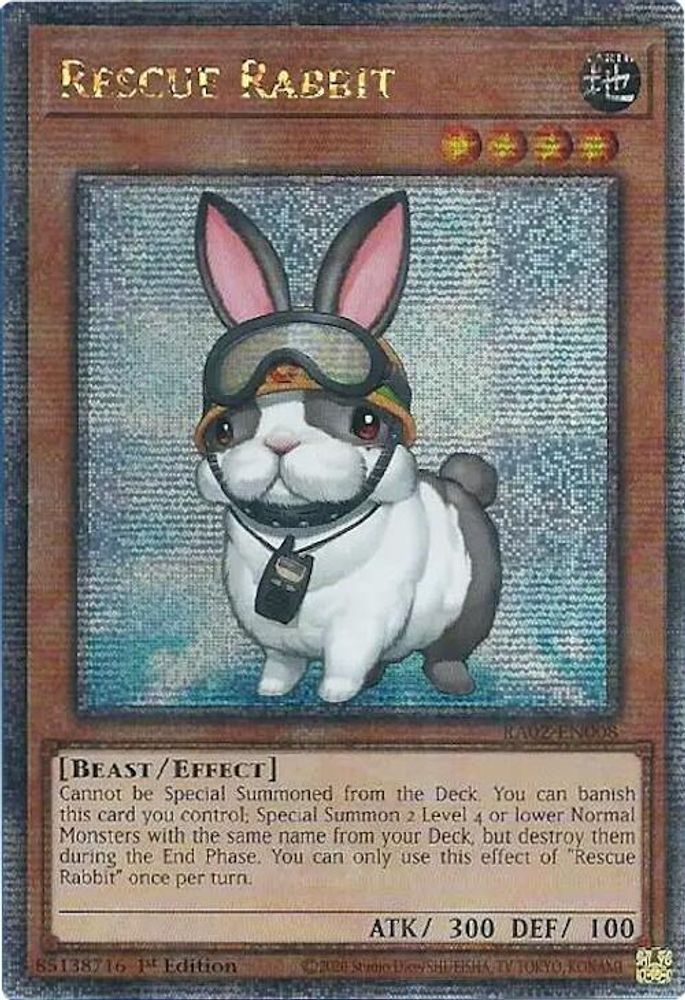Rescue Rabbit (Quarter Century Secret Rare) (RA02-EN008) - Quarter Century Secret Rare