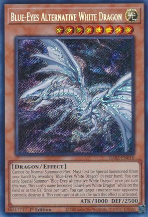 Dragon blanc alternatif aux yeux bleus (Secret Rare) [RA02-EN010] Secret Rare 