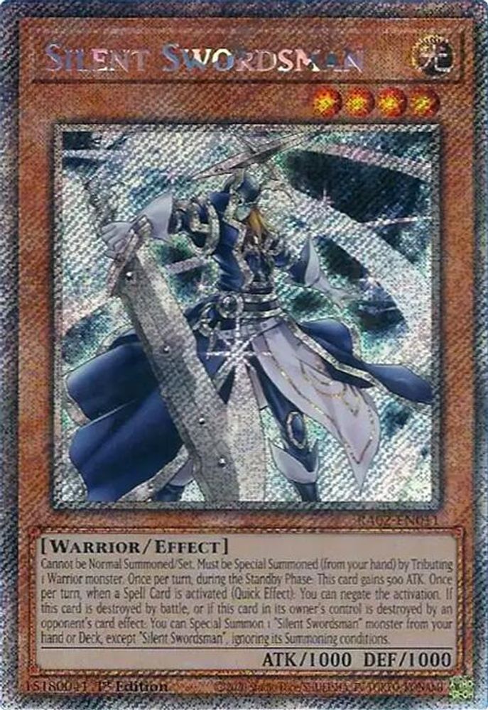 Silent Swordsman (Platinum Secret Rare) (RA02-EN011) - Platinum Secret Rare