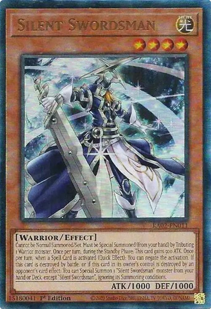 Silent Swordsman (PUR) [RA02-EN011] Prismatique Ultime Rare 