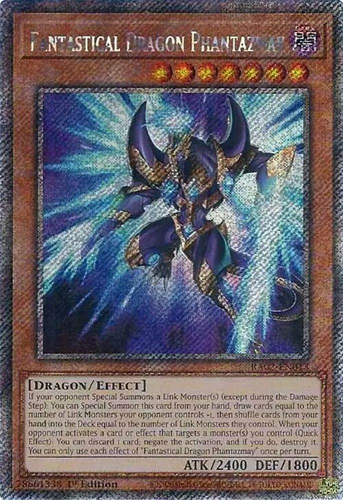 Fantastical Dragon Phantazmay (Alternate Art) (Platinum Secret Rare) (RA02-EN013) - Platinum Secret Rare