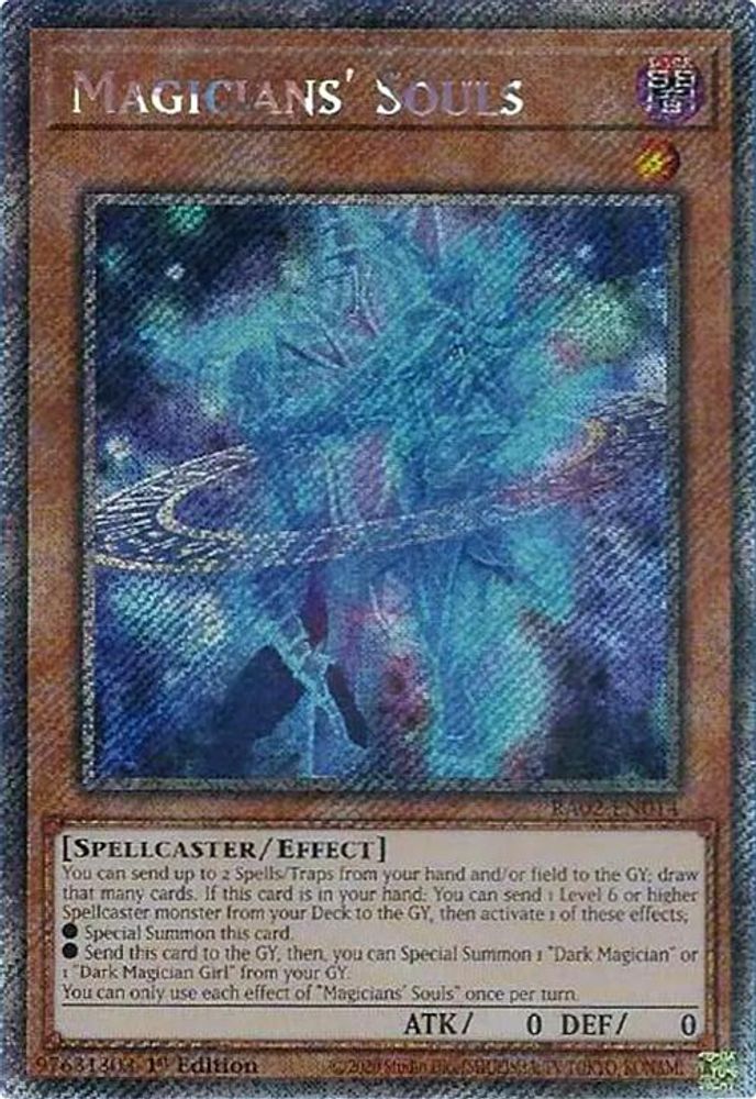 Magicians' Souls (Platinum Secret Rare) (RA02-EN014) - Platinum Secret Rare