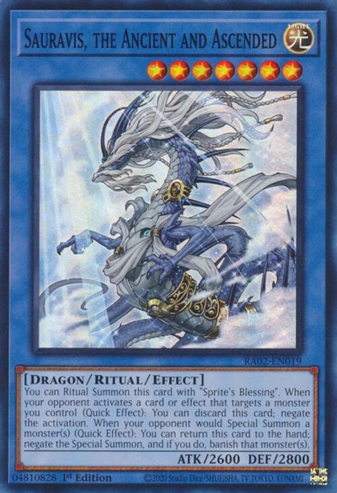 Sauravis, the Ancient and Ascended (RA02-EN019) - Super Rare