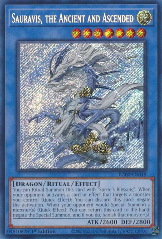 Sauravis, the Ancient and Ascended (Secret Rare) (RA02-EN019) - Secret Rare