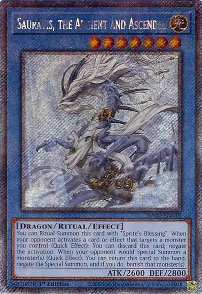 Sauravis, l'Ancien et l'Ascension (Platinum Secret Rare) [RA02-EN019] Platinum Secret Rare 