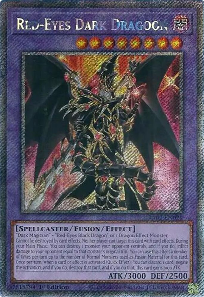 Dragon noir aux yeux rouges (Platinum Secret Rare) [RA02-EN021] Platinum Secret Rare 