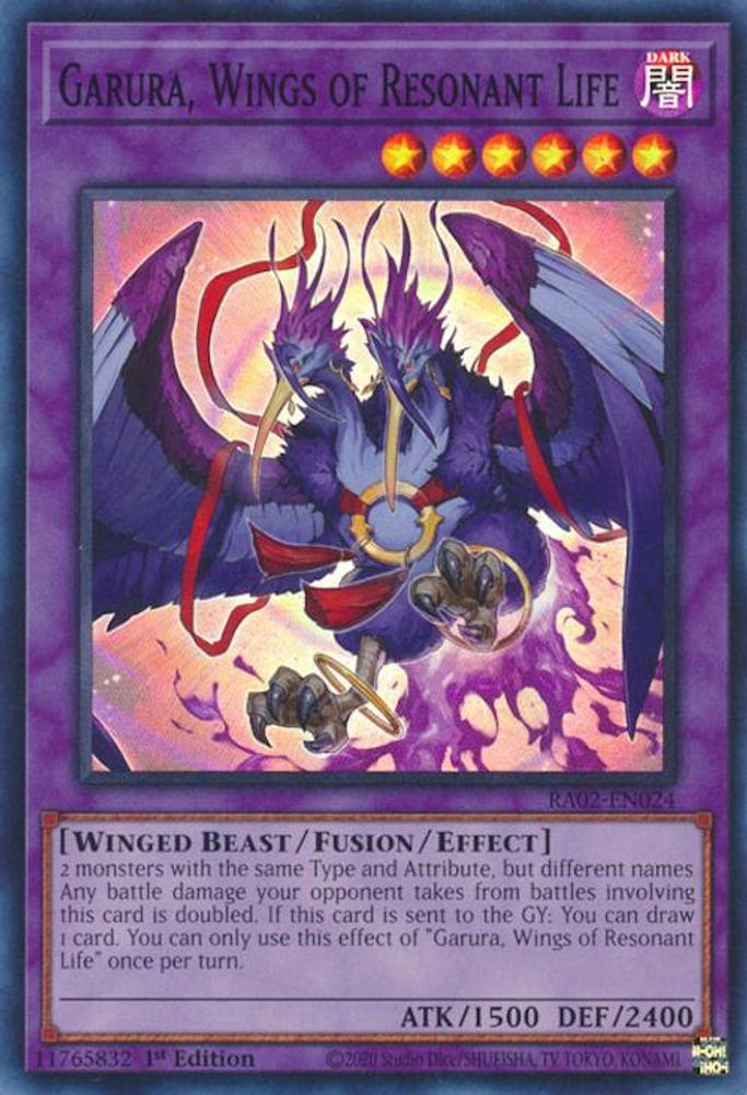 Garura, Wings of Resonant Life (RA02-EN024) - Super Rare