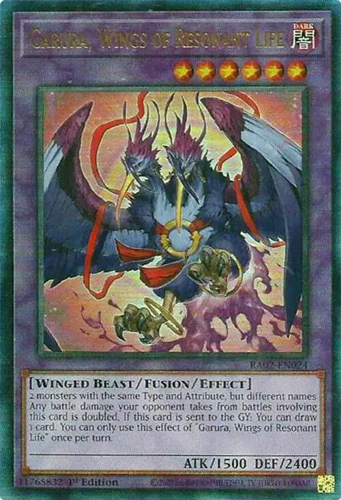 Garura, Wings of Resonant Life (PUR) (RA02-EN024) - Prismatic Ultimate Rare