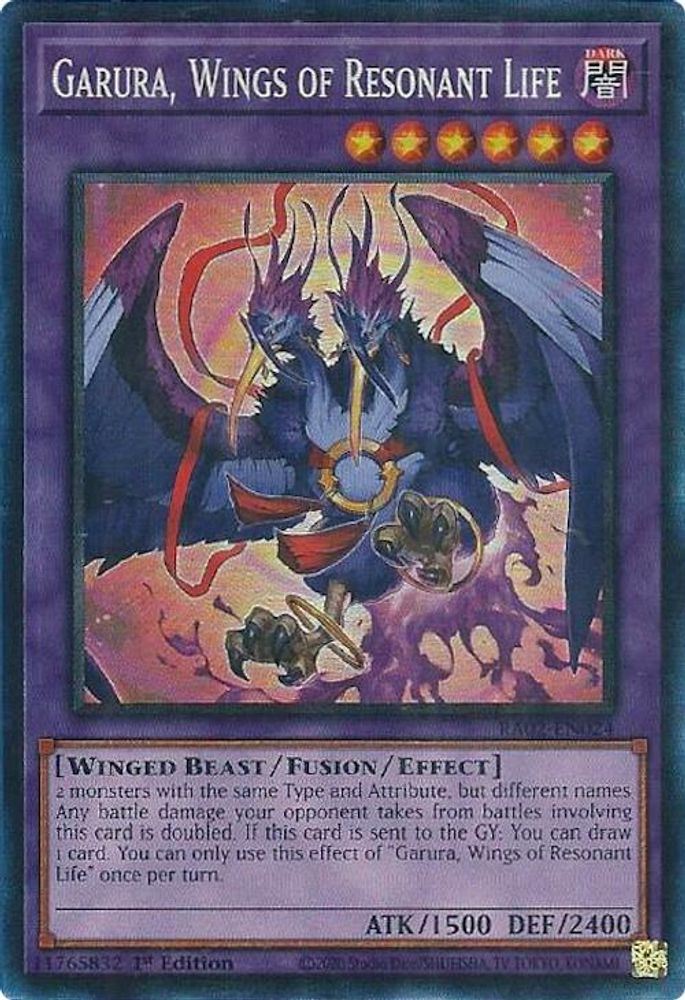 Garura, Ailes de la vie résonante (PCR) [RA02-EN024] Rare de collection prismatique 
