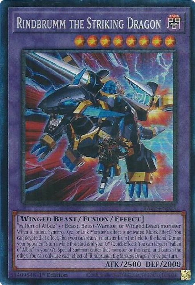 Rindbrumm the Striking Dragon (PCR) (RA02-EN025) - Prismatic Collector's Rare