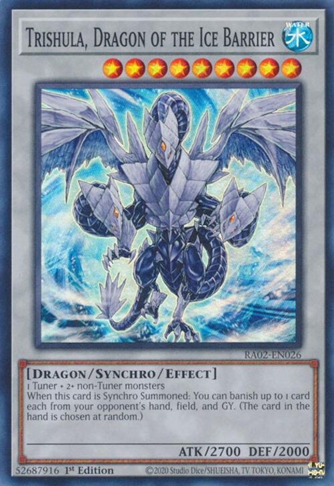 Trishula, Dragon of the Ice Barrier (RA02-EN026) - Super Rare