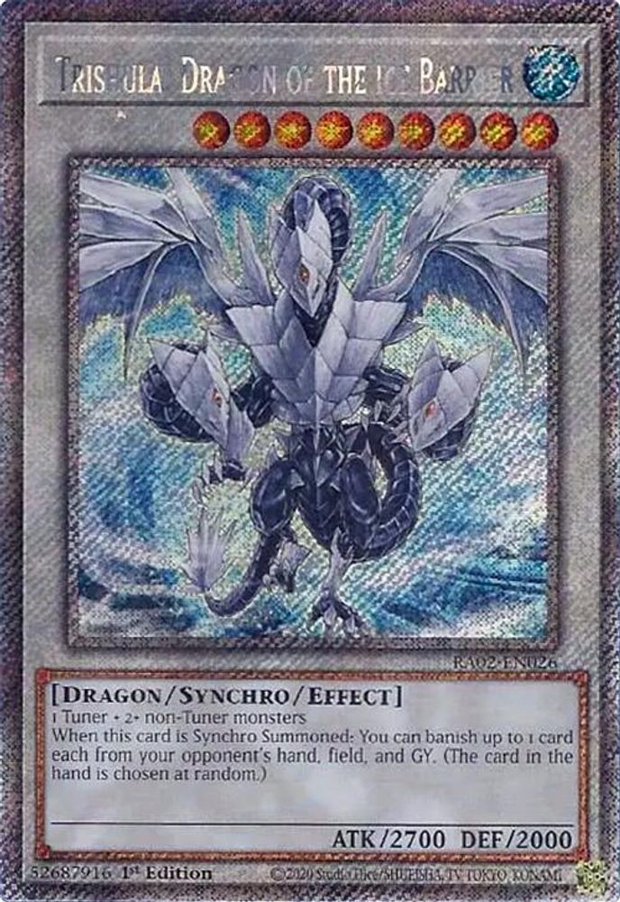 Trishula, Dragon of the Ice Barrier (Platinum Secret Rare) (RA02-EN026) - Platinum Secret Rare