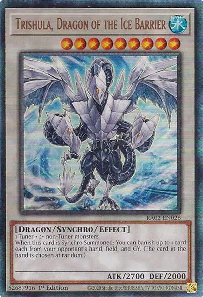 Trishula, Dragon of the Ice Barrier (PUR) (RA02-EN026) - Prismatic Ultimate Rare