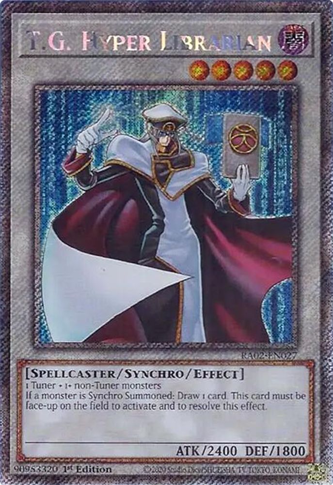 T.G. Hyper Librarian (Platinum Secret Rare) (RA02-EN027) - Platinum Secret Rare