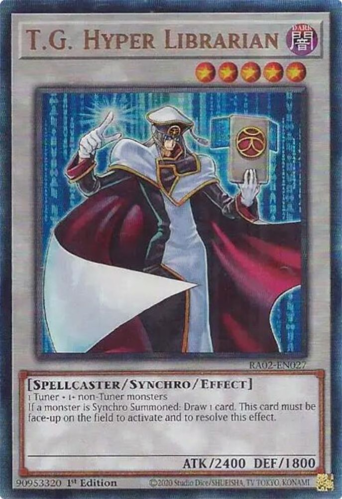 TG Hyper Librarian (PUR) [RA02-EN027] Prismatique Ultimate Rare 