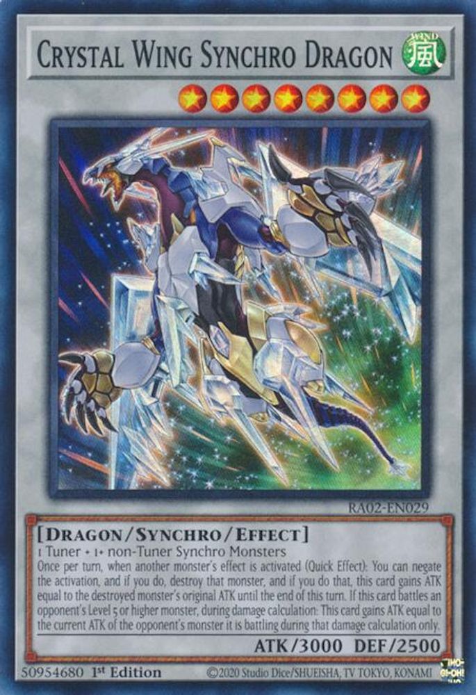 Dragon Synchro Aile de Cristal [RA02-EN029] Super Rare 