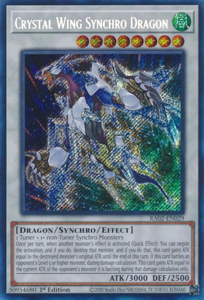 Crystal Wing Synchro Dragon (Secret Rare) (RA02-EN029) - Secret Rare