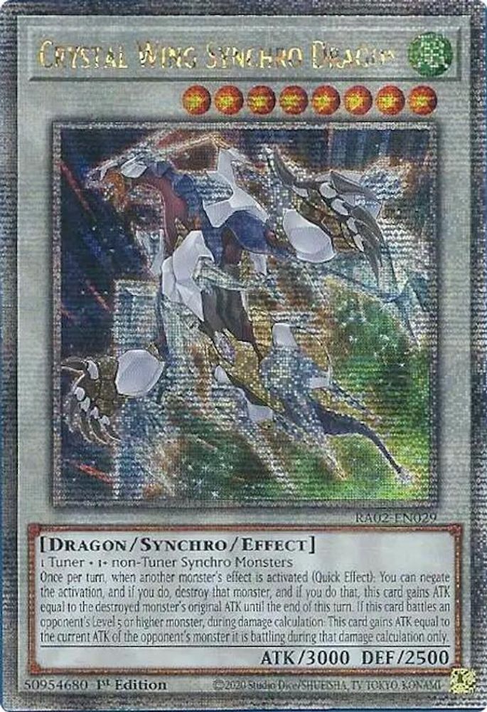 Crystal Wing Synchro Dragon (Quarter Century Secret Rare) (RA02-EN029) - Quarter Century Secret Rare