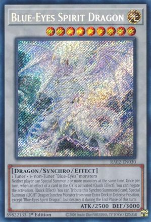 Dragon spirituel aux yeux bleus (Secret Rare) [RA02-EN030] Secret Rare 