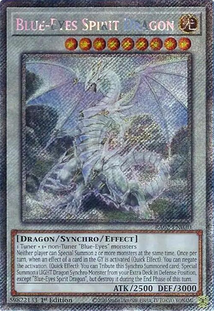 Dragon spirituel aux yeux bleus (Platinum Secret Rare) [RA02-EN030] Platinum Secret Rare 