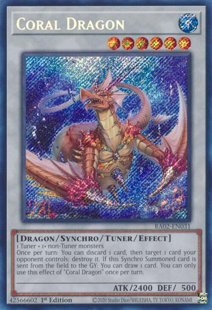 Dragon de Corail (Secret Rare) [RA02-EN031] Secret Rare 